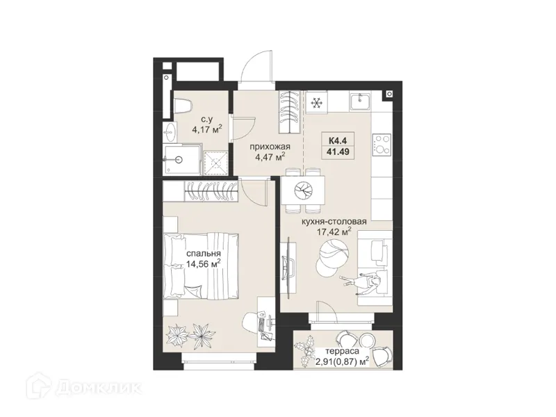 Фото квартиры в ЖК Резиденция МОН на Чернышевского