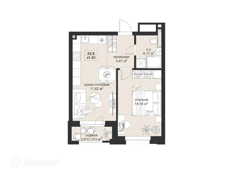 Фото квартиры в ЖК Резиденция МОН на Чернышевского