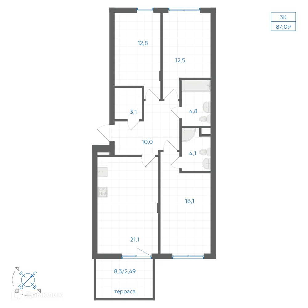 Фото квартиры в ЖК Квартал "Клевер"