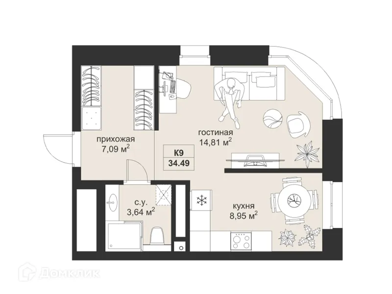 Фото квартиры в ЖК Резиденция МОН на Чернышевского