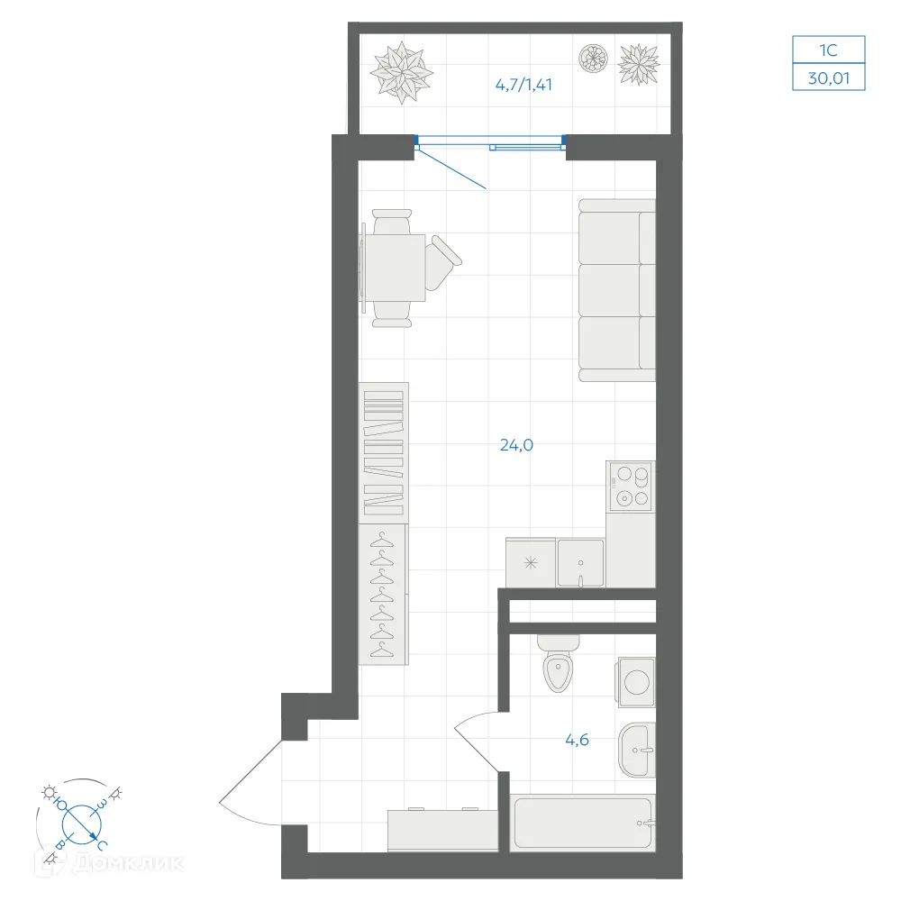 Фото квартиры в ЖК Квартал "Клевер"