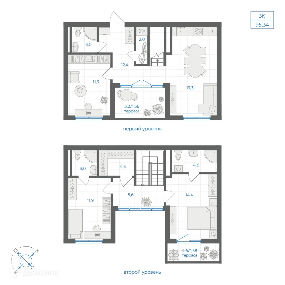 Фото квартиры в ЖК Квартал "Клевер"