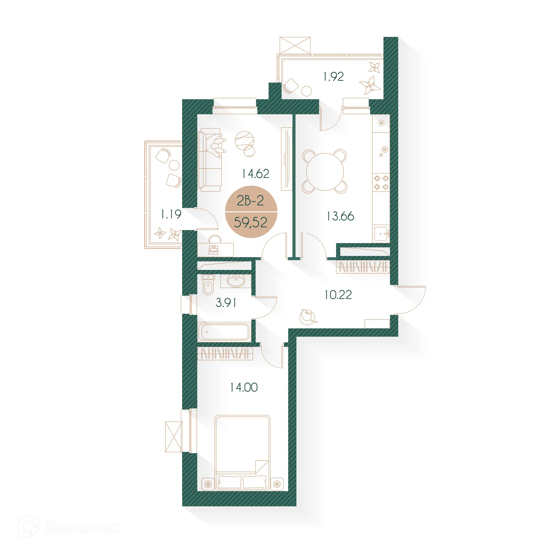 Фото квартиры в ЖК Наследие