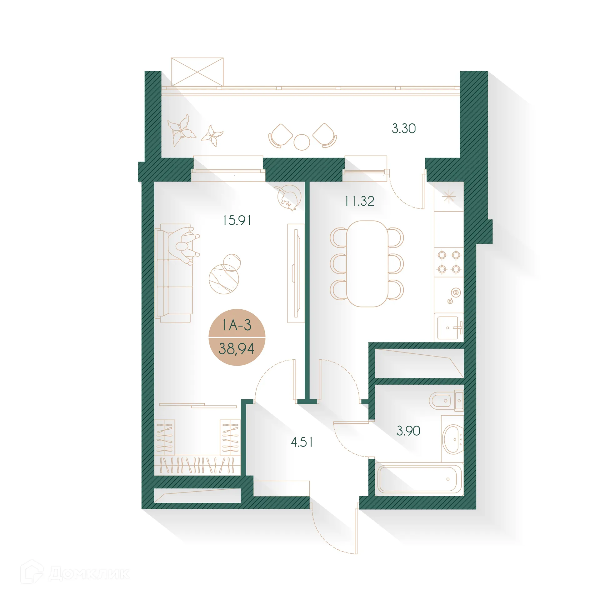 Фото квартиры в ЖК Наследие