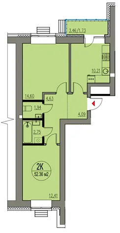 Фото квартиры в ЖК Изумрудный