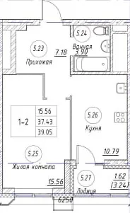 Фото квартиры в ЖК по ул. Аделя Кутуя