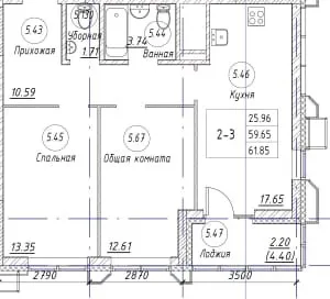 Фото квартиры в ЖК по ул. Аделя Кутуя