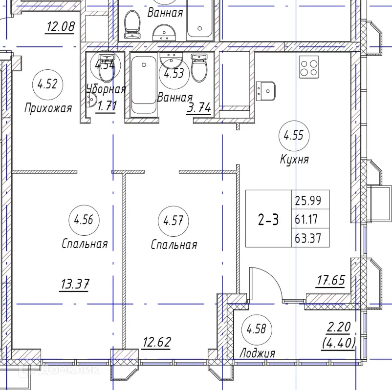 Фото квартиры в ЖК по ул. Аделя Кутуя