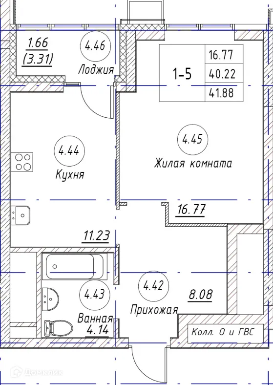 Фото квартиры в ЖК по ул. Аделя Кутуя