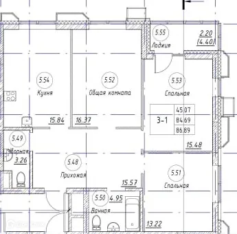 Фото квартиры в ЖК по ул. Аделя Кутуя