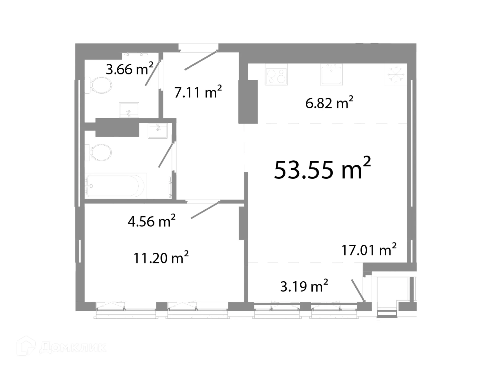 Фото квартиры в ЖК НИКС Про на Лесопарковой