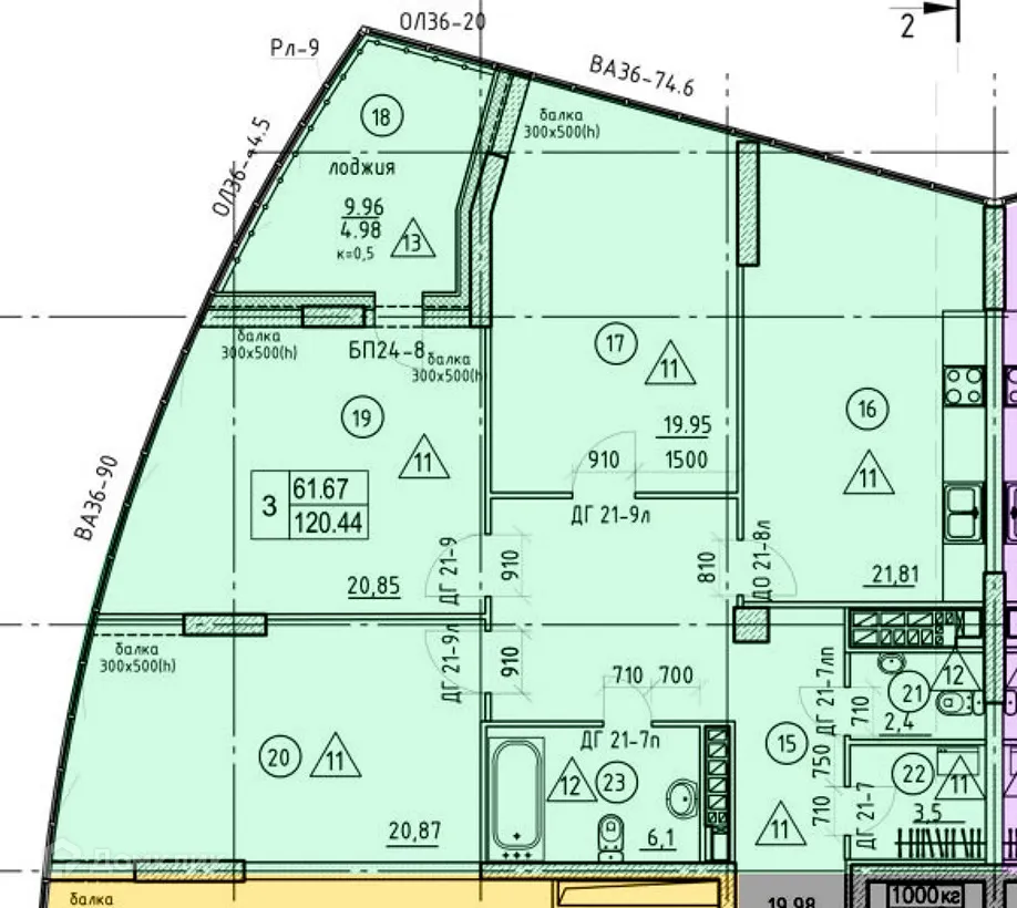 Фото квартиры в ЖК По ул. Карбышева