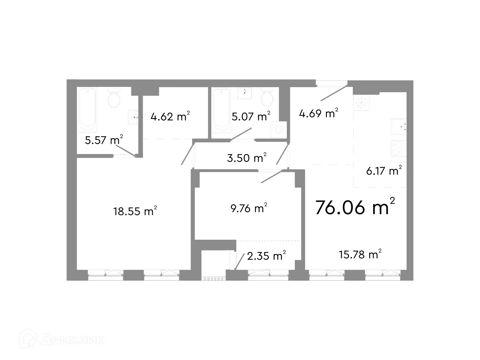Фото квартиры в ЖК НИКС Про на Лесопарковой