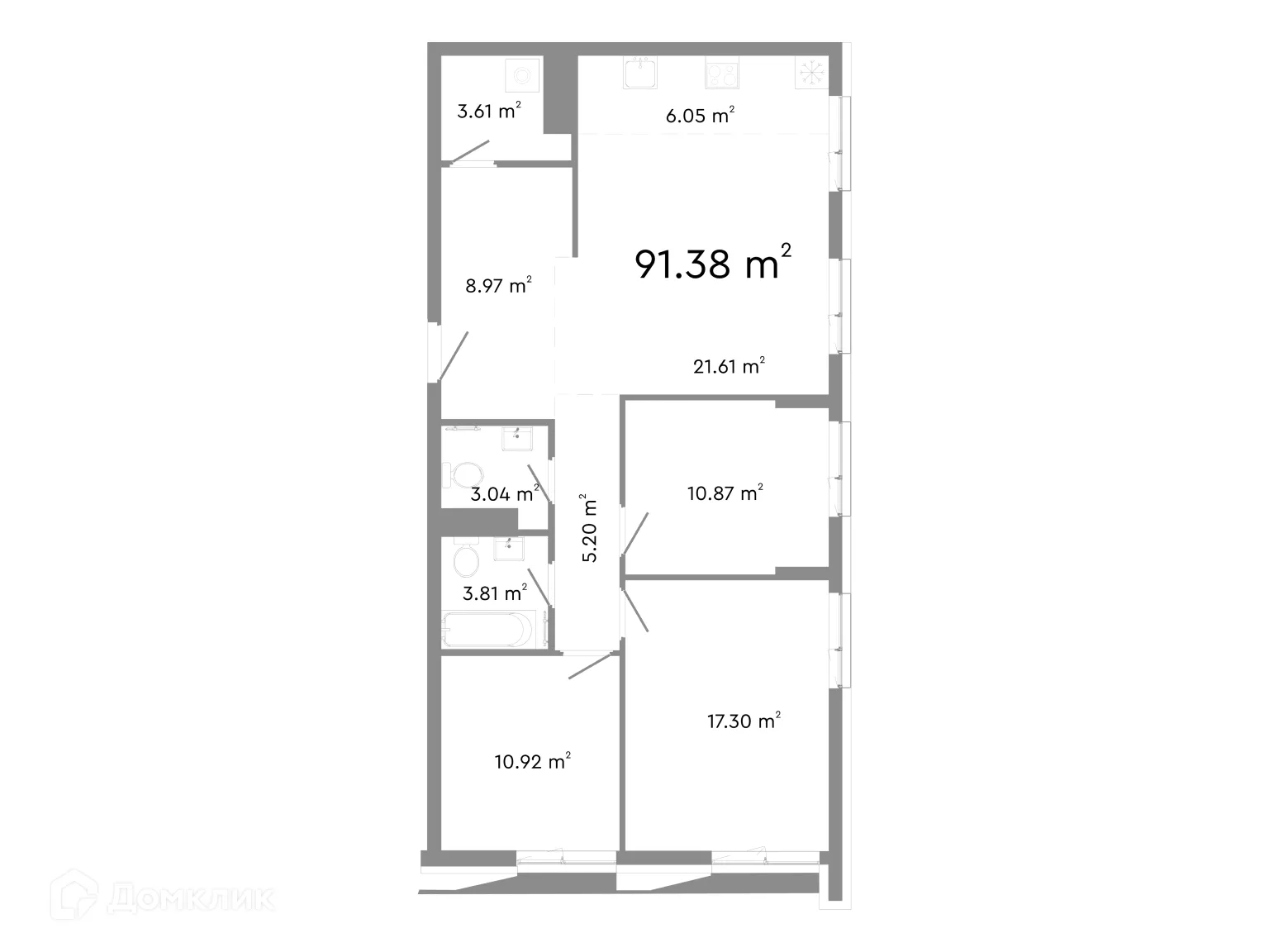 Фото квартиры в ЖК НИКС Про на Лесопарковой