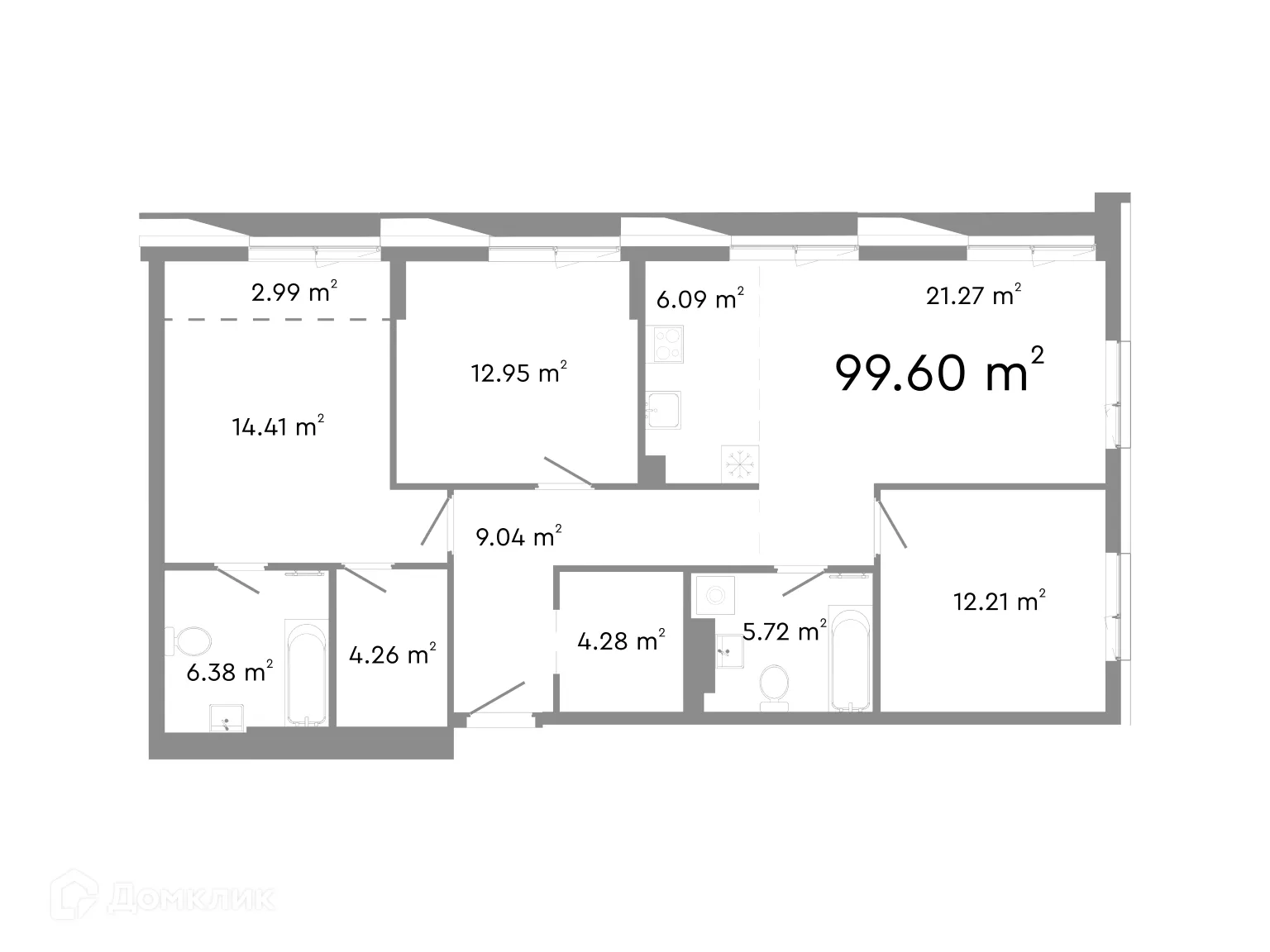 Фото квартиры в ЖК НИКС Про на Лесопарковой
