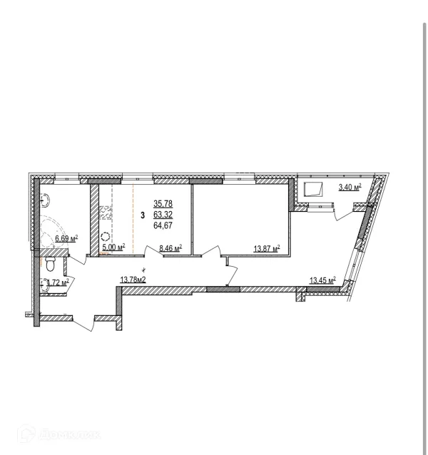 Квартира в ЖК Дом на Бородинской