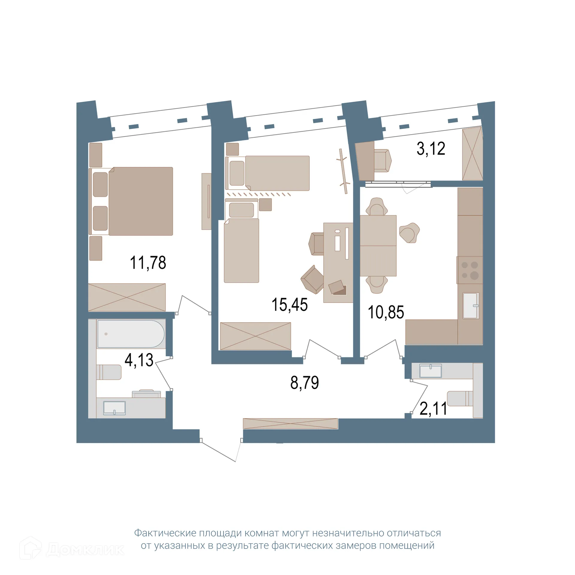 Фото квартиры в ЖК Видинеевский