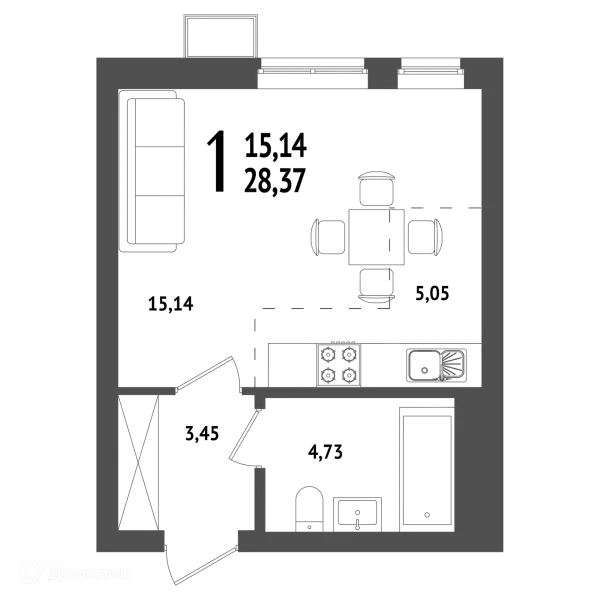 Квартира в ЖК "ХОЛМОГОРЫ"
