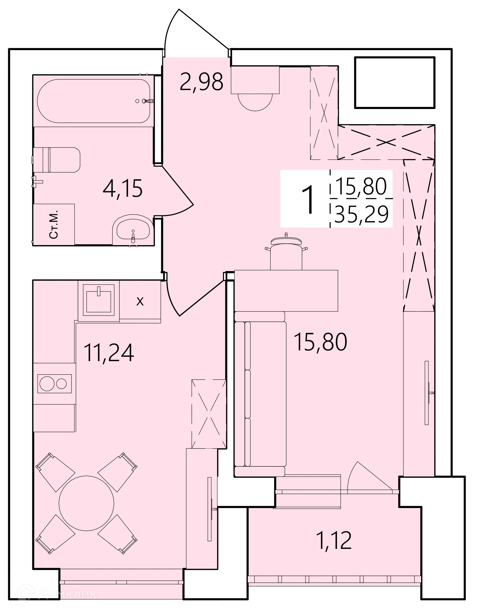 Фото квартиры в ЖК Волна