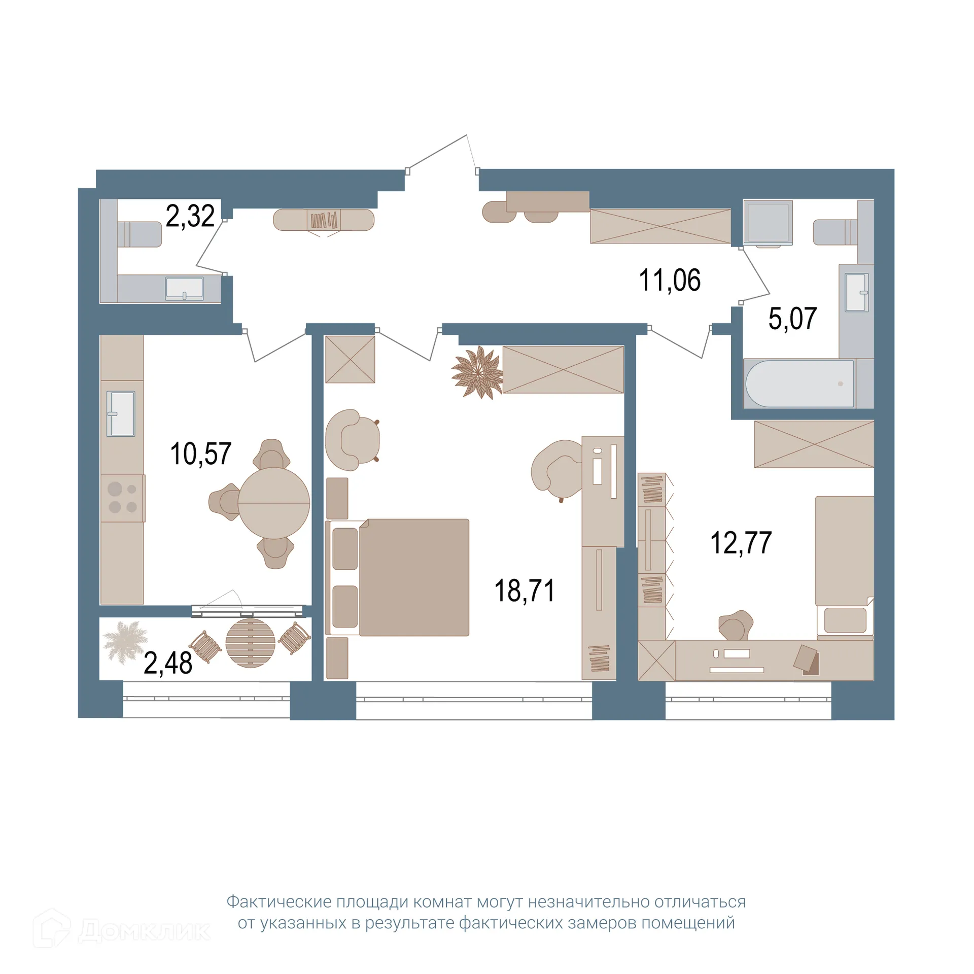 Фото квартиры в ЖК Видинеевский