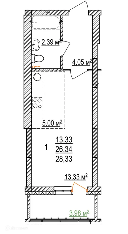 Квартира в ЖК Дом на Бородинской