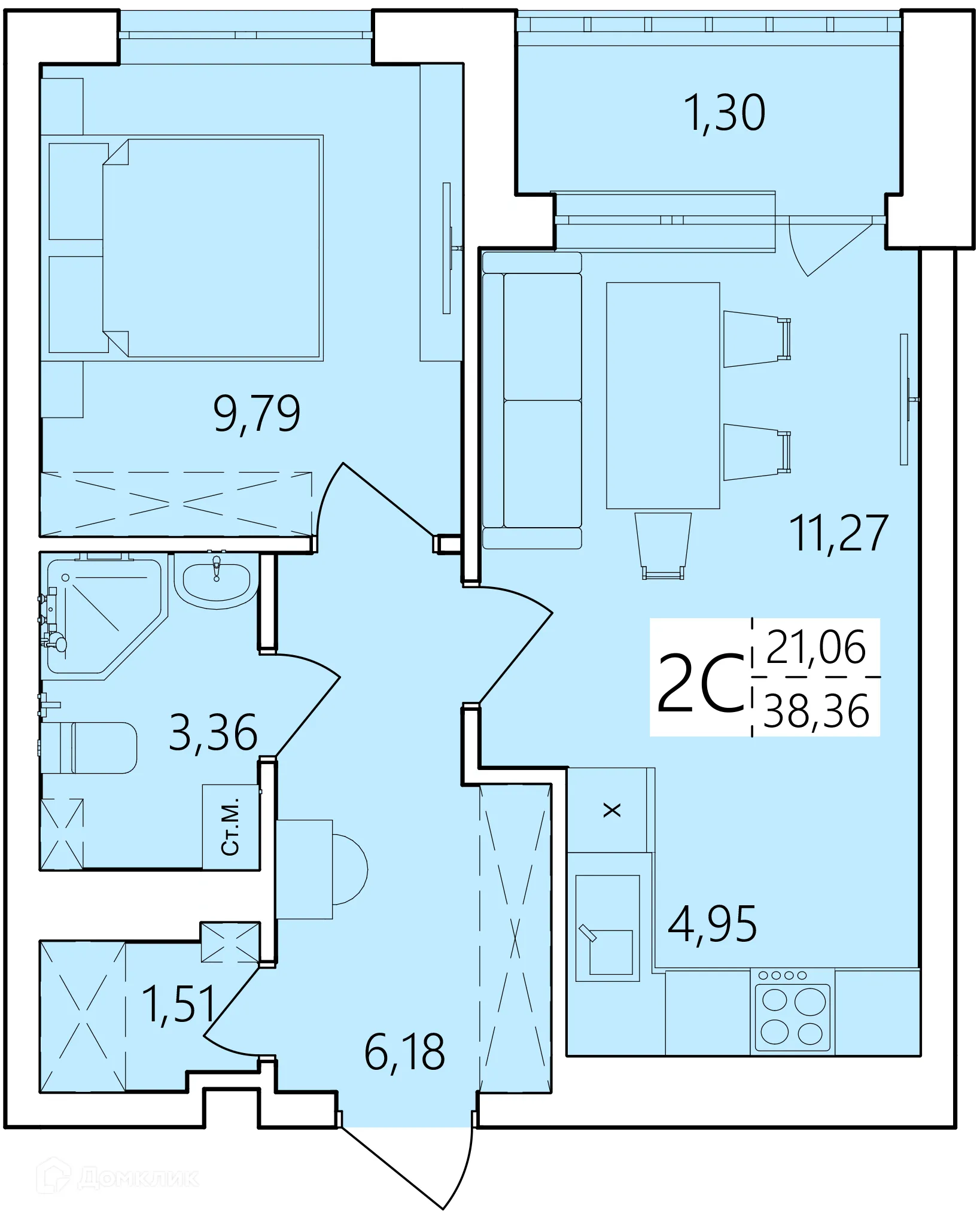 Фото квартиры в ЖК Волна
