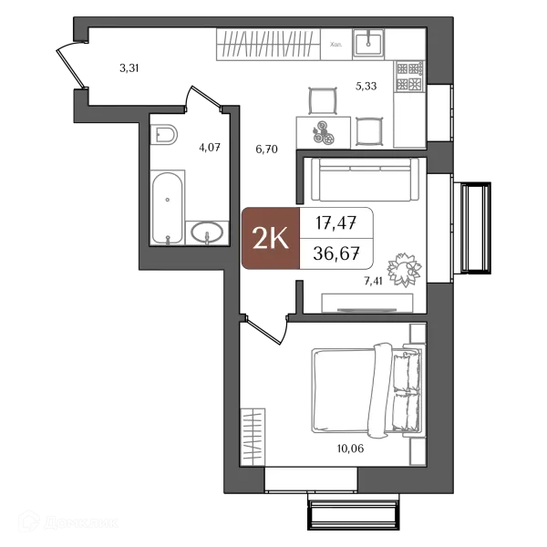 Квартира в ЖК "ХОЛМОГОРЫ"