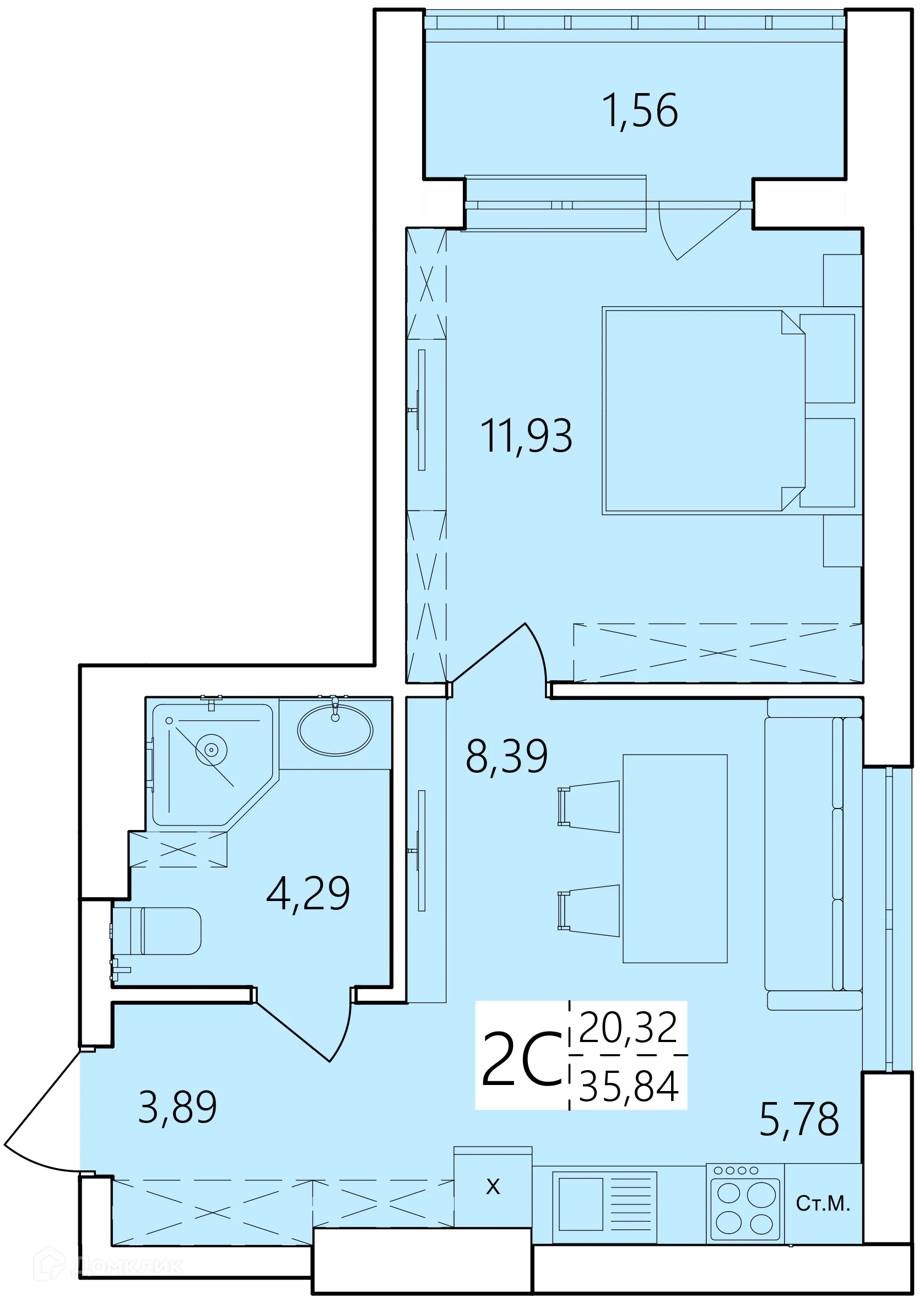 Фото квартиры в ЖК Волна