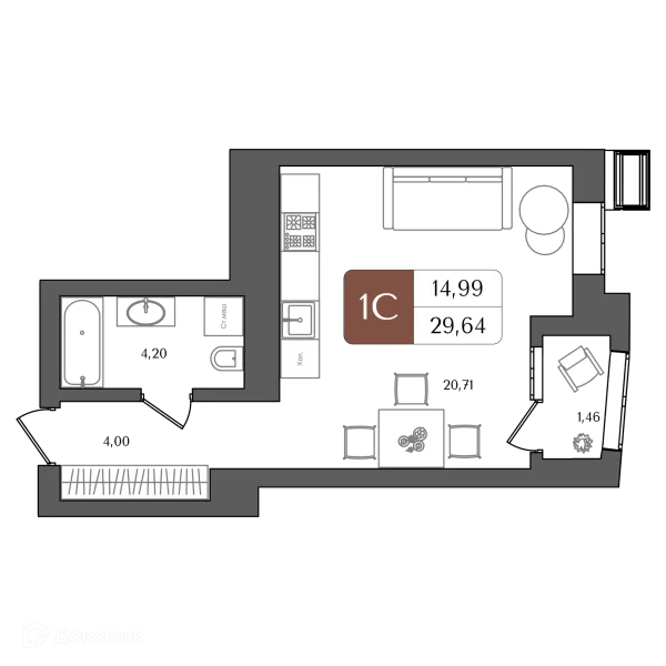 Квартира в ЖК "ХОЛМОГОРЫ"