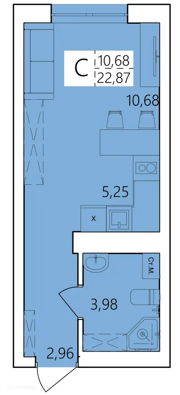 Квартира в ЖК Волна