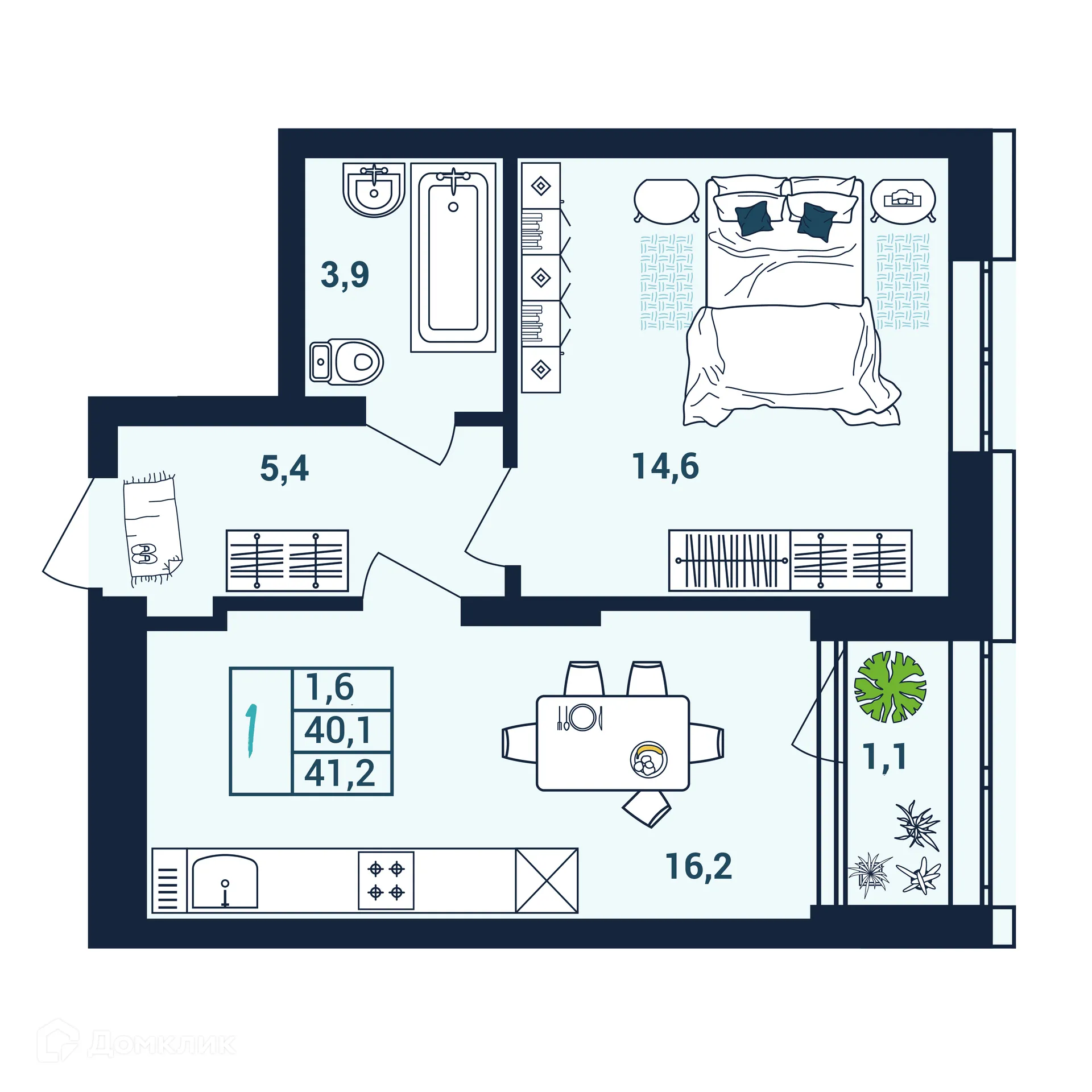 Фото квартиры в ЖК Видинеевский