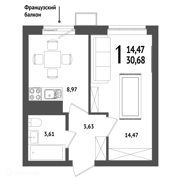 Квартира в ЖК "ХОЛМОГОРЫ"
