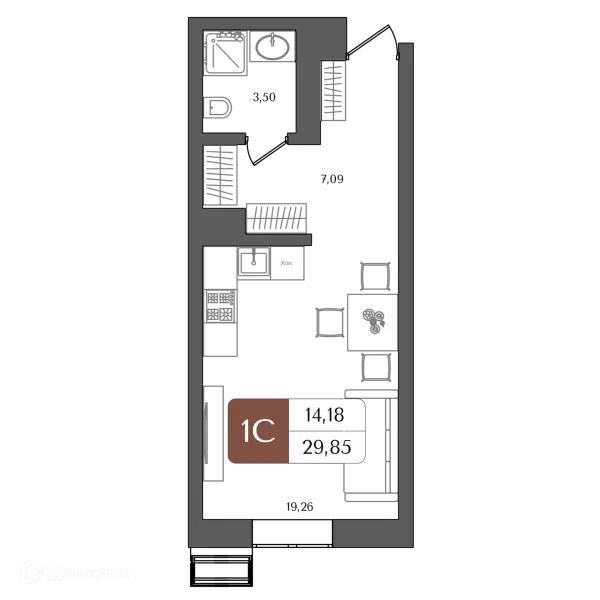 Квартира в ЖК "ХОЛМОГОРЫ"