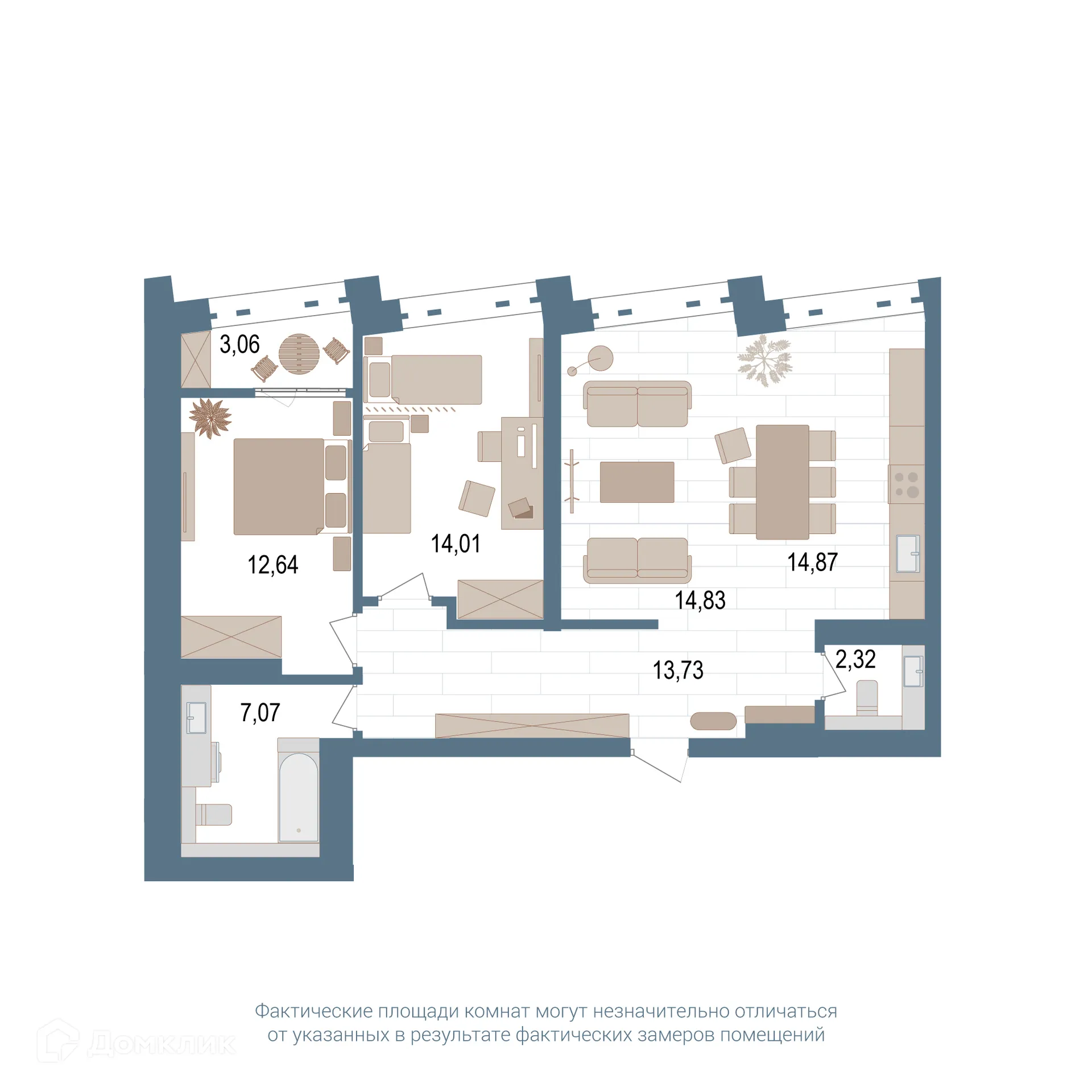 Фото квартиры в ЖК Видинеевский