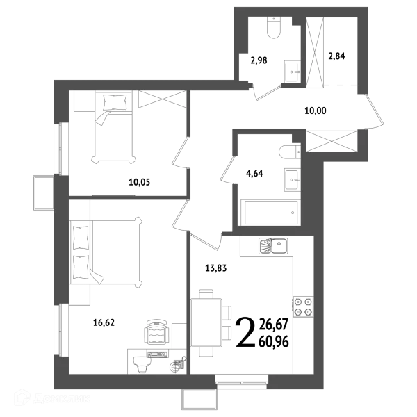 Квартира в ЖК "ХОЛМОГОРЫ"