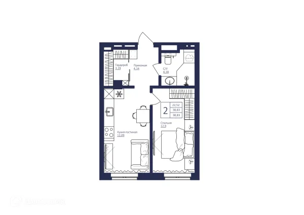 Квартира в ЖК NEW BRIDGE (Нью Бридж)