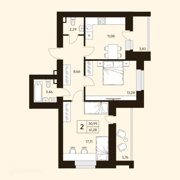 Квартира в ЖК MATUR (МАТУР)