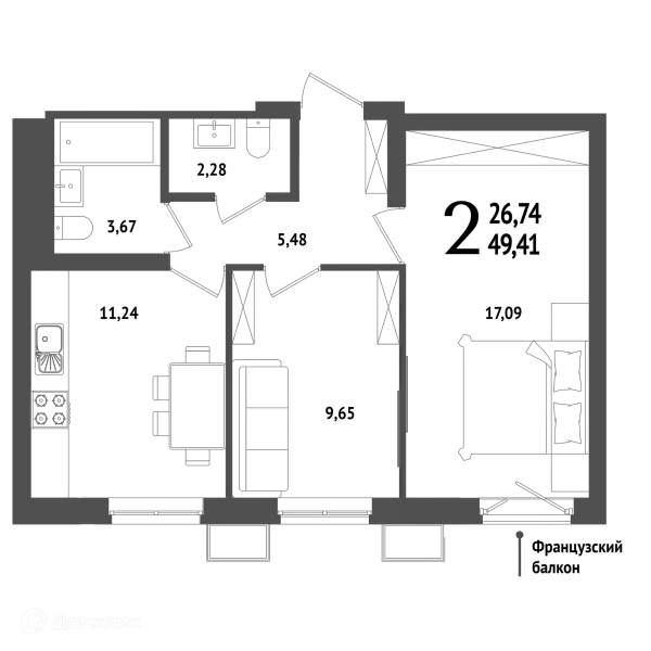 Квартира в ЖК "ХОЛМОГОРЫ"