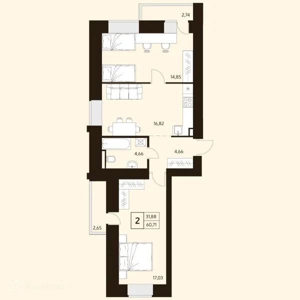 Квартира в ЖК MATUR (МАТУР)