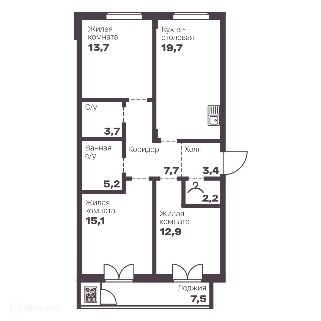 Фото квартиры в ЖК Бутик квартал Голос Меридиан