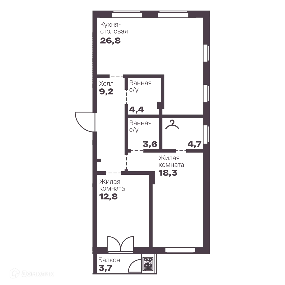 Фото квартиры в ЖК Бутик квартал Голос Меридиан