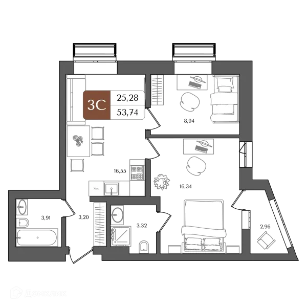 Квартира в ЖК "ХОЛМОГОРЫ"