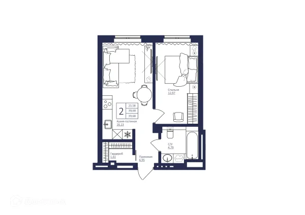 Квартира в ЖК NEW BRIDGE (Нью Бридж)