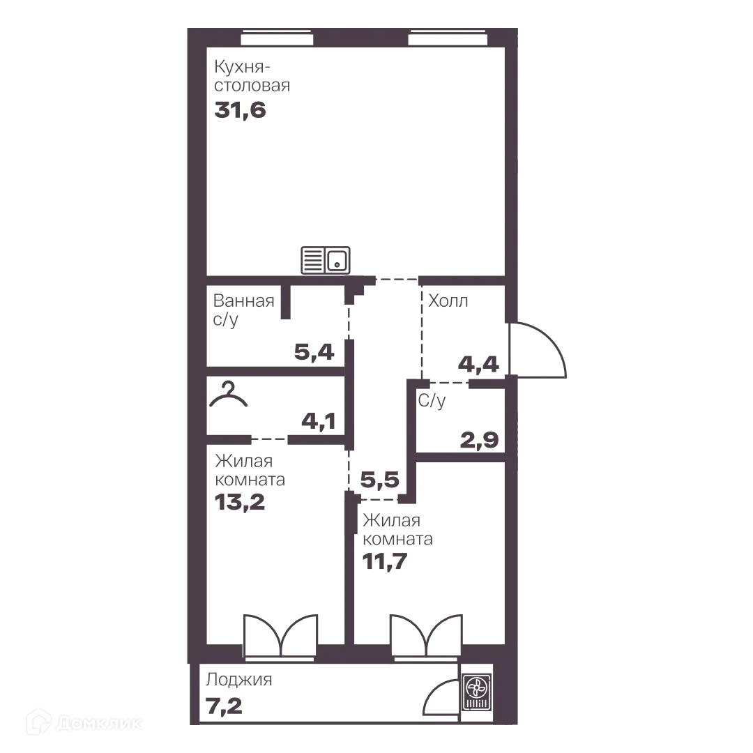 Фото квартиры в ЖК Бутик квартал Голос Меридиан