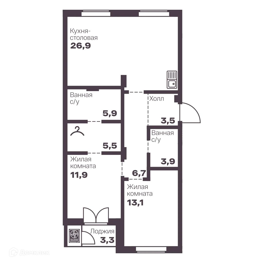Фото квартиры в ЖК Бутик квартал Голос Меридиан