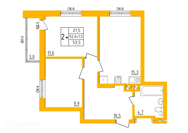 Квартира в ЖК " АКВАРЕЛЬ "