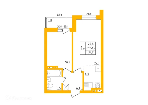 Квартира в ЖК " АКВАРЕЛЬ "