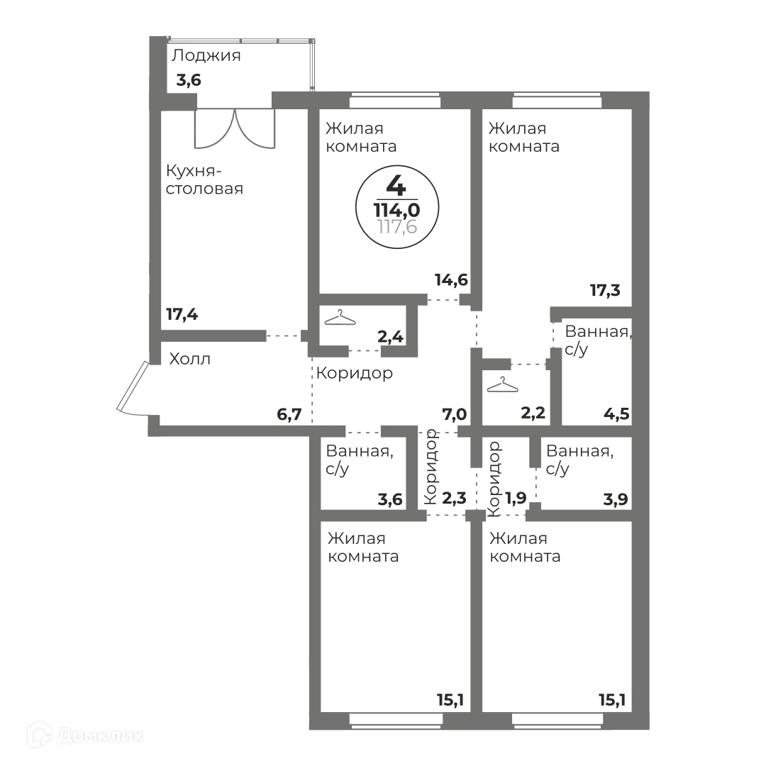 Фото квартиры в ЖК Ньютон