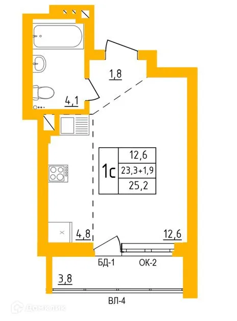 Квартира в ЖК " АКВАРЕЛЬ "
