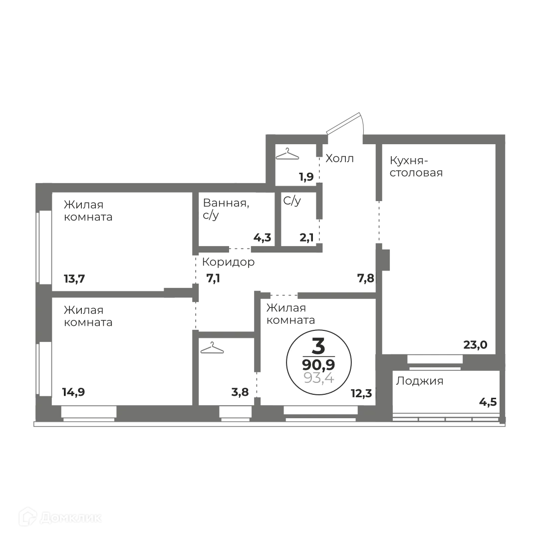 Фото квартиры в ЖК Ньютон